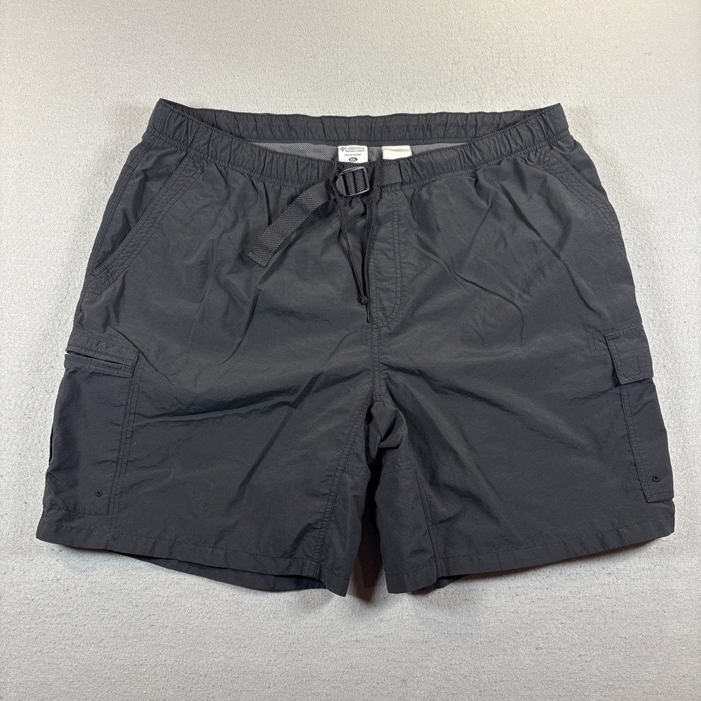 Columbia Men's XXL Bathing Suit Swimwear Swim Trunks Mulitpocket Black‎